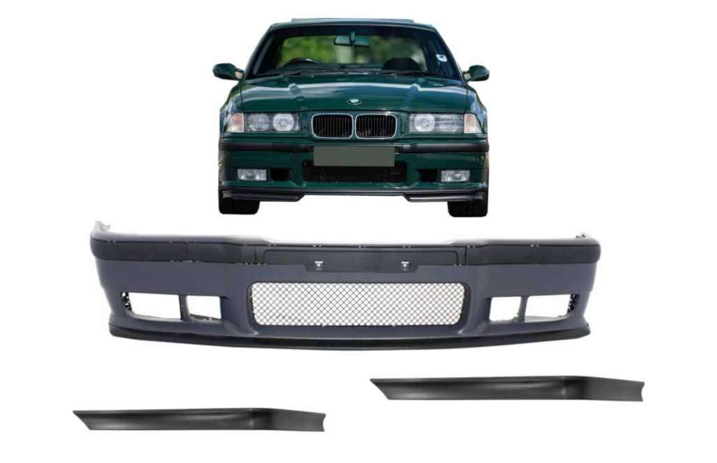 Βλησαρούλης Car Center - Front Bumper suitable for BMW 3 Series E36 (1992-1998) with Spoiler Splitters Flaps M3 Design