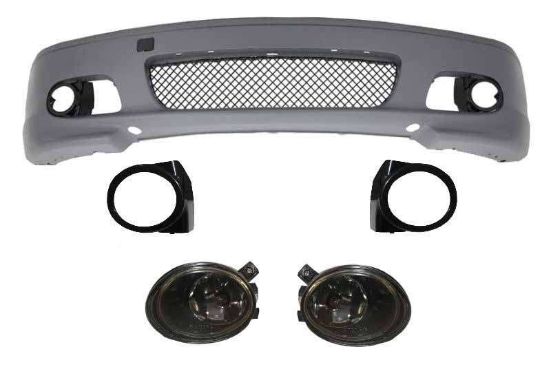 Βλησαρούλης Car Center - Front Bumper suitable for BMW 3 Series E46 Coupe Cabrio (1999-2007) M-tech M-technik M-Sport II Design With Smoke Fog Lights