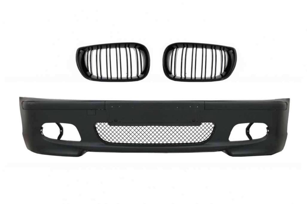 Βλησαρούλης Car Center - Front Bumper suitable for BMW 3 Series E46 Facelift Sedan Touring (2001-2004) M-Tech Look with Central Grille M Design Piano Black