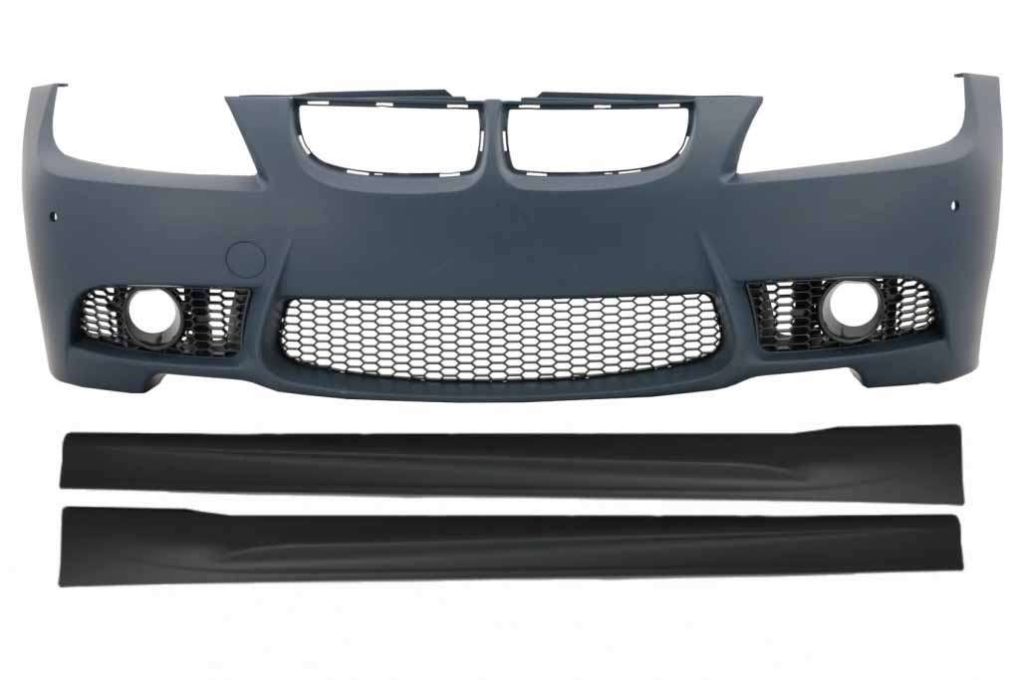 Βλησαρούλης Car Center - Front bumper suitable for BMW 3 series E90 Sedan E91 Touring (2005-2008) with Side Skirts Non LCI M3 Design without Fog Lamps
