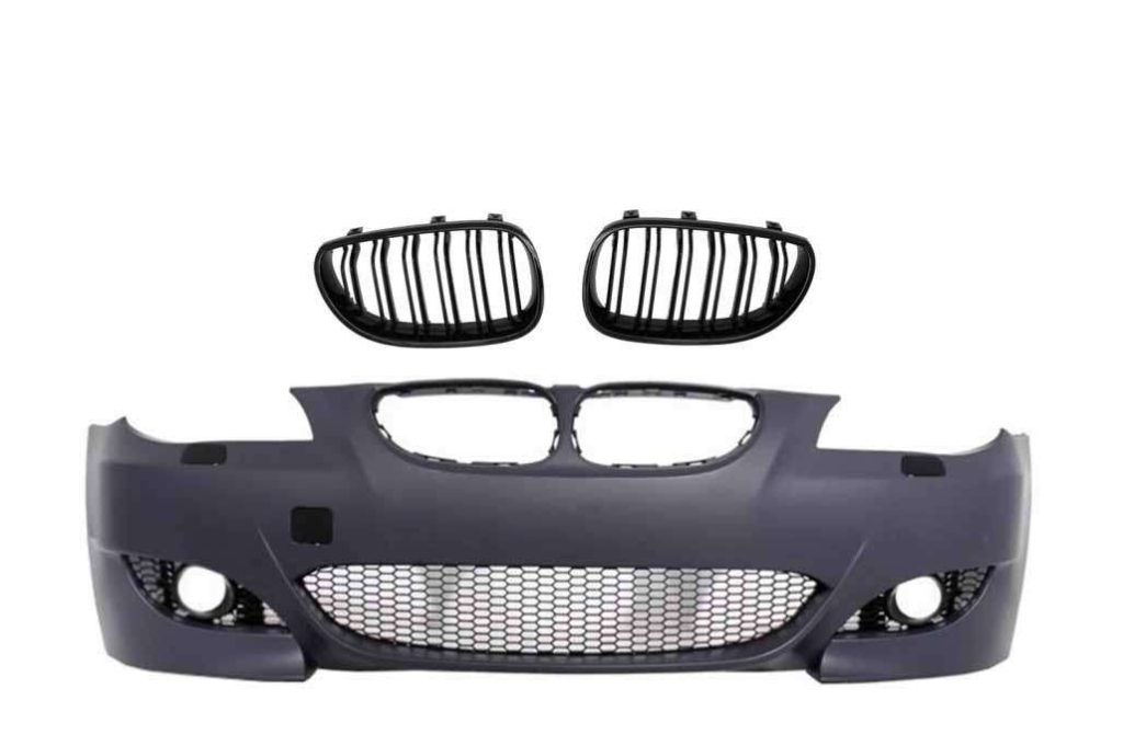 Βλησαρούλης Car Center - Front Bumper suitable for BMW 5 Series E60 (2003-2010) M5 Design with Central Grille Double Stripe Piano Black
