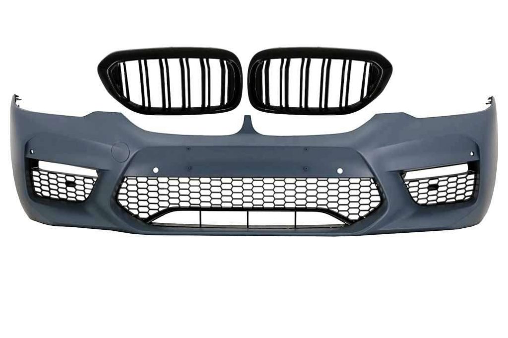 Βλησαρούλης Car Center - Front Bumper suitable for BMW 5 Series G30 G31 (2017-2019) with Central Kidney Grilles Double Stripe M5 Sport Design