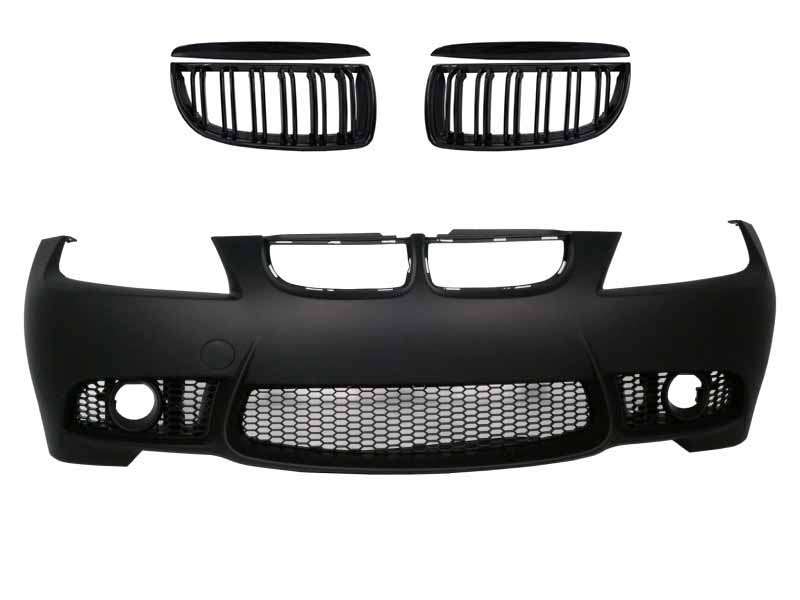 Βλησαρούλης Car Center - Front Bumper suitable for BMW E90 E91 Non LCI (2004-2008) M3 with Grilles Double Stripe