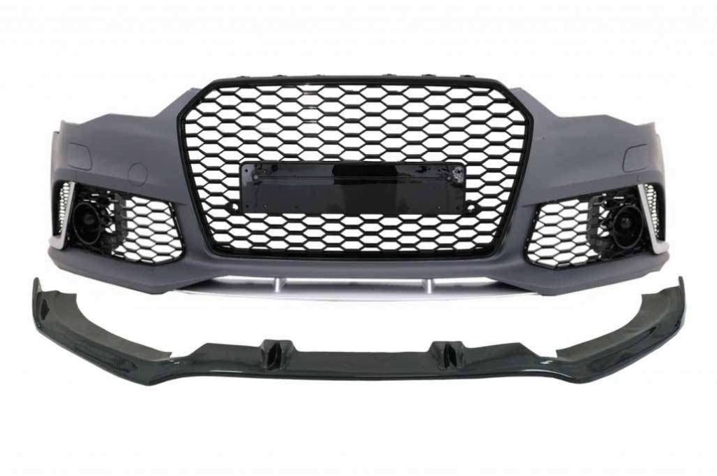 Βλησαρούλης Car Center - Front Bumper with Add-On Spoiler Lip suitable for Audi A6 C7 4G (2011-2015) RS6 Design
