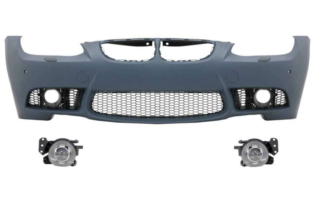 Βλησαρούλης Car Center - Front Bumper with Fog Light Projectors suitable for BMW 3 Series E92 Coupe E93 Cabrio (2006-2009) M3 Look with PDC