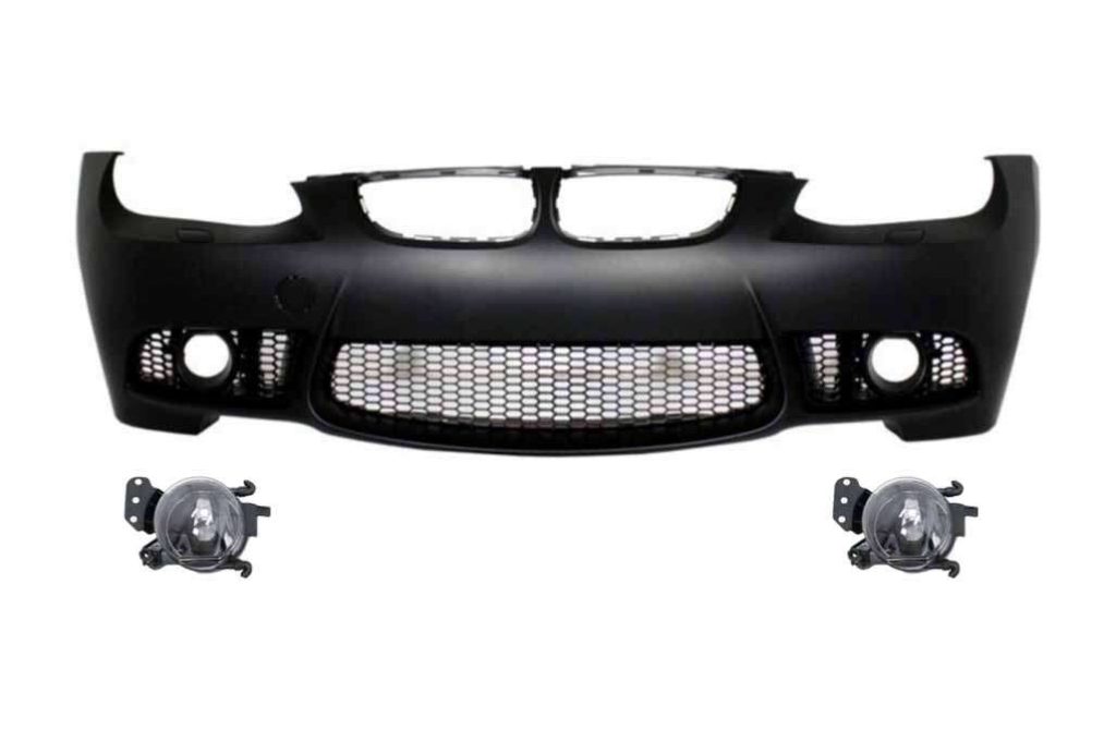 Βλησαρούλης Car Center - Front Bumper with Fog Light Projectors suitable for BMW 3 Series E92 Coupe E93 Cabrio (2006-2009) M3 Look Without PDC
