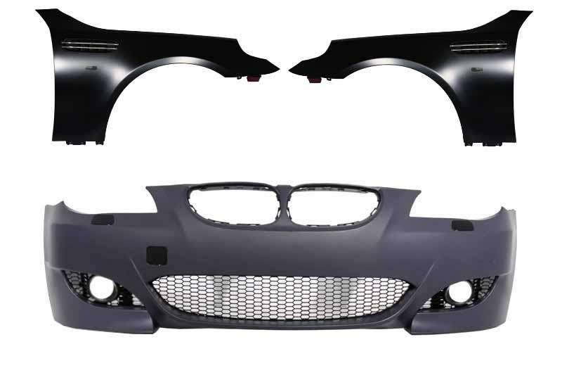 Βλησαρούλης Car Center - Front Bumper with Front Fenders suitable for BMW 5 Series E60 E61 Sedan Touring (2003-2010) M5 Design