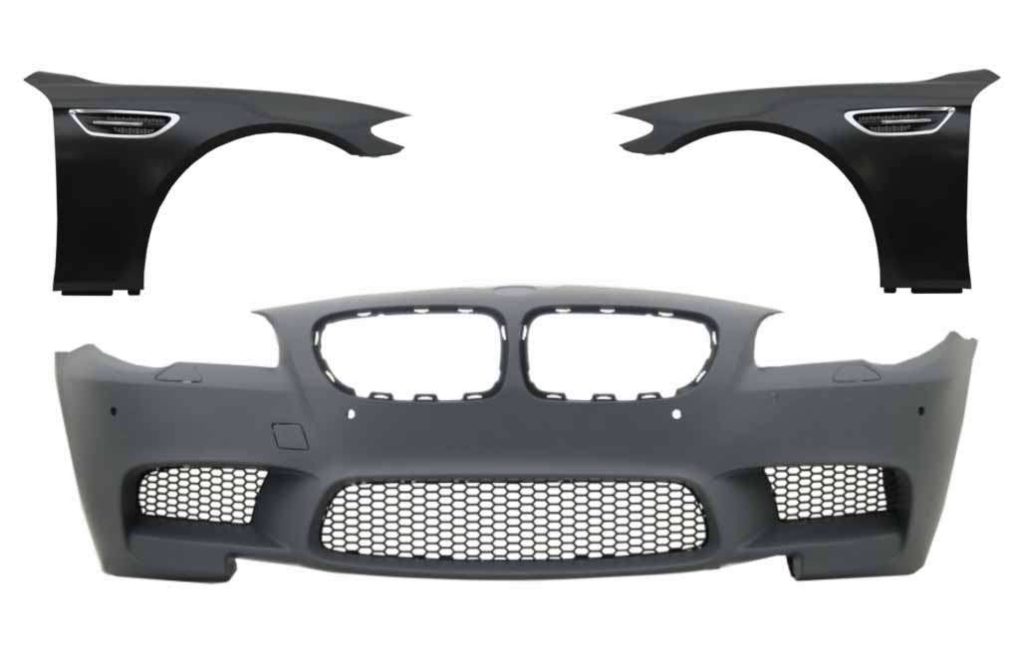 Βλησαρούλης Car Center - Front Bumper with Front Fenders suitable for BMW 5 Series F10 F11 (2011-2017) PDC SRA M5 Design