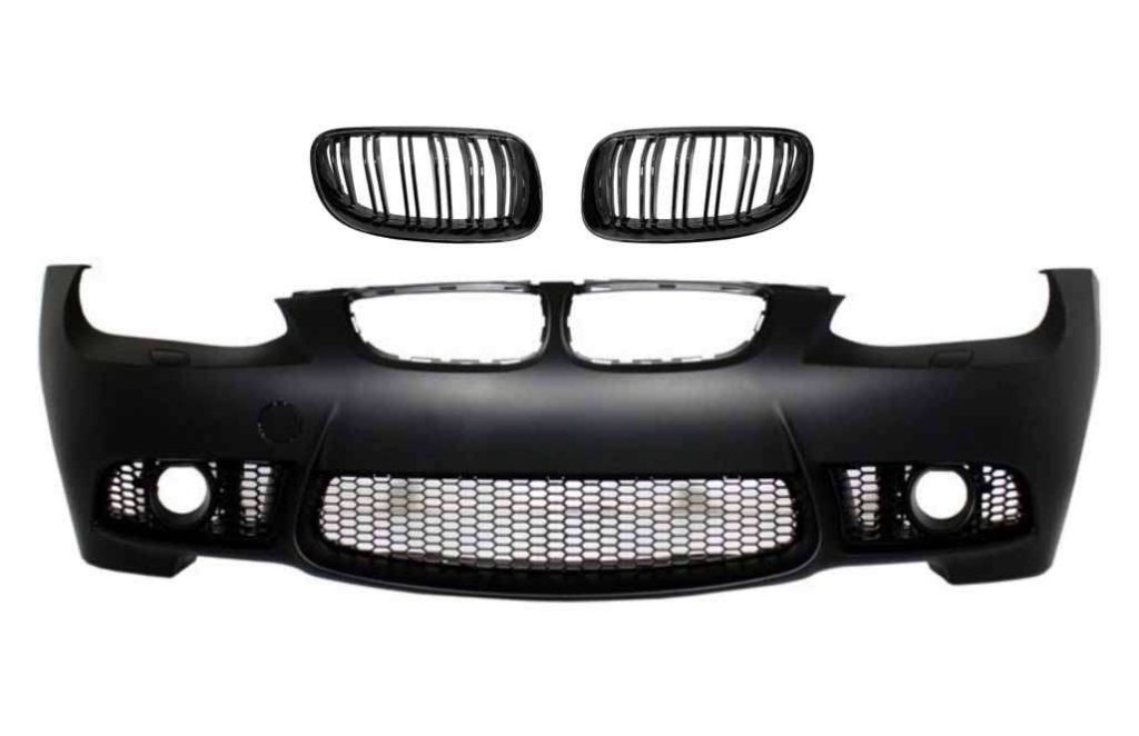 Βλησαρούλης Car Center - Front Bumper with Kidney Grilles Double Stripe suitable for BMW 3 Series E92 E93 (2006-2009) Without PDC and Projectors