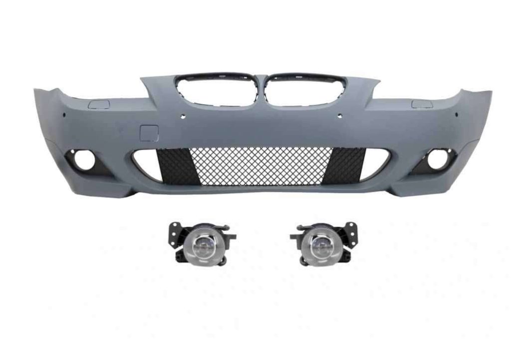 Βλησαρούλης Car Center - Front Bumper with PDC 18mm suitable for BMW 5 Series E60 E61 LCI (2007-2010) and Fog Lights Projectors M-Technik Design