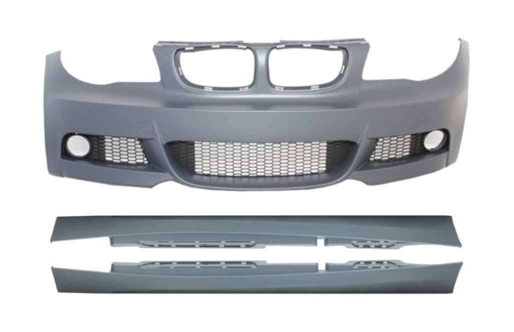 Βλησαρούλης Car Center - Front Bumper with Side Skirts suitable for BMW 1 Series E87 (2009-2012) M-tech M-Technik Design