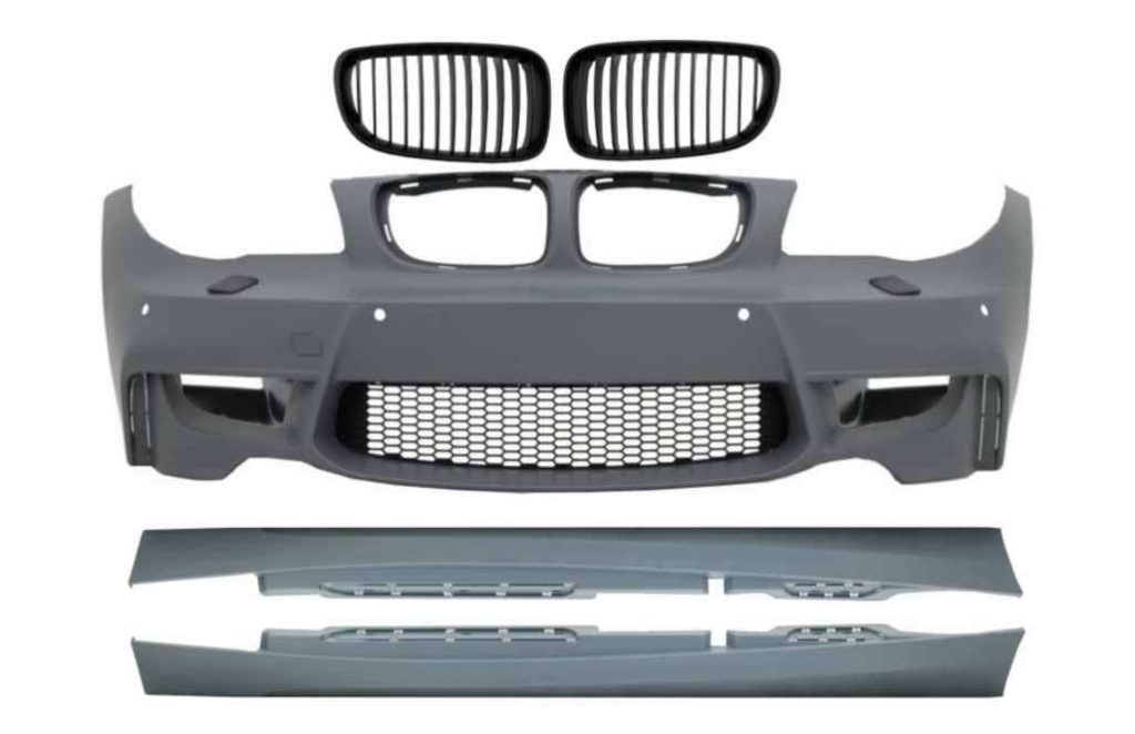 Βλησαρούλης Car Center - Front Bumper with Side Skirts suitable for BMW 1 Series E87 (2004-2011) 1M Design With Air Duct Vent