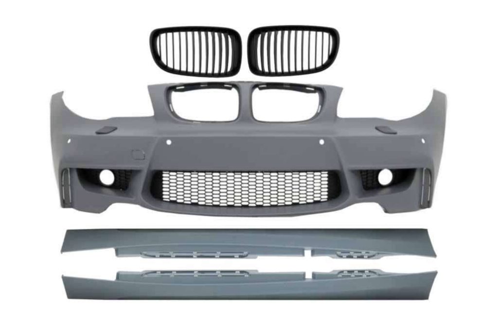 Βλησαρούλης Car Center - Front Bumper with Side Skirts suitable for BMW 1 Series E87 (2004-2011) 1M Design