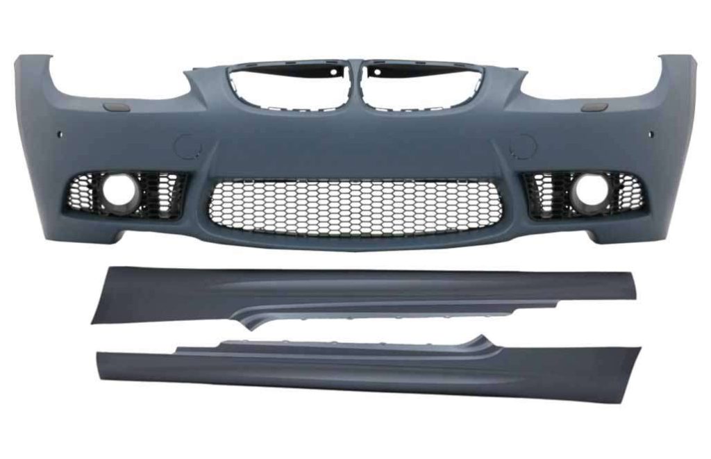 Βλησαρούλης Car Center - Front Bumper with Side Skirts suitable for BMW 3 Series E92 Coupe E93 Cabrio (2006-2009) M3 Look Without Projectors