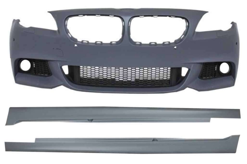 Βλησαρούλης Car Center - Front Bumper with Side Skirts suitable for BMW F10 F11 5 Series (2011-2014) M-Technik Design Without Fog Lamps