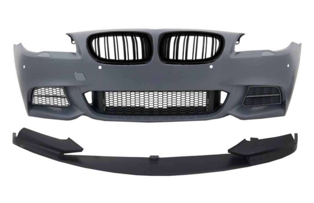 Βλησαρούλης Car Center - Front Bumper with Spoiler Lip and Kidney Grilles suitable for BMW 5 Series F10 F11 (2010-2017) M-Performance Sport M550 Design