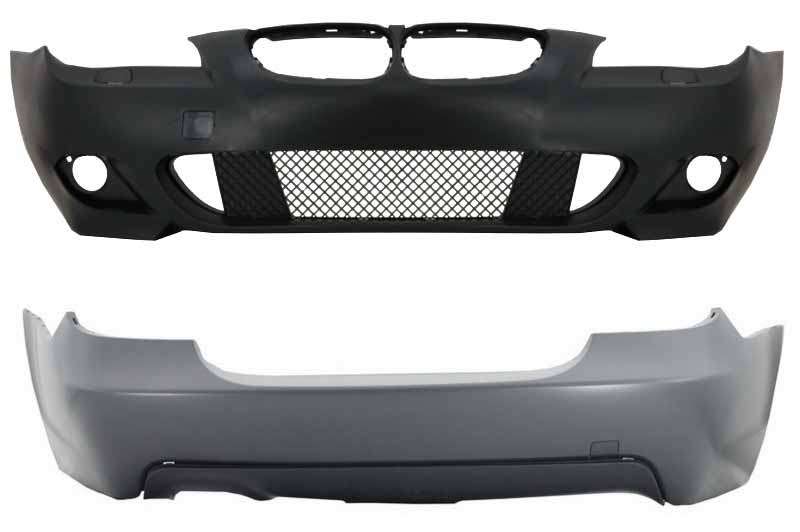 Βλησαρούλης Car Center - Front Bumper without Fog Lights and Rear Bumper suitable for BMW 5 Series E60 (2003-2010) M-Technik Design