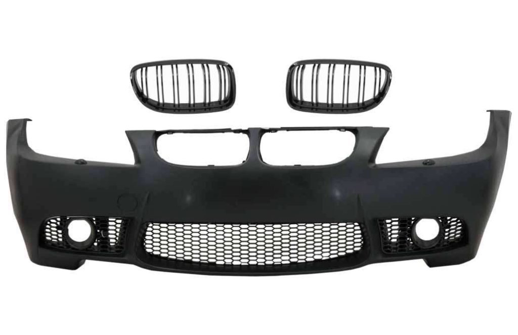 Βλησαρούλης Car Center - Front Bumper Without Fog Lights suitable for BMW 3 Series E90 E91 Touring LCI Facelift (2008-2011) M3 Design with Central Kidney Grilles