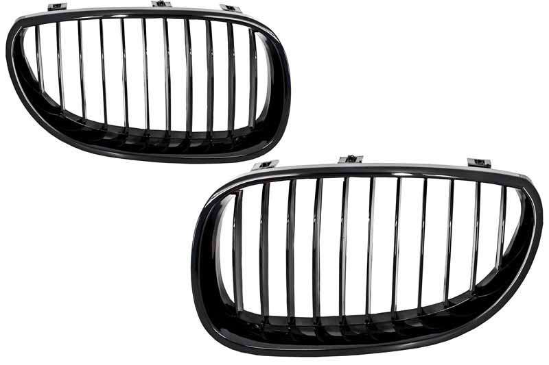 Βλησαρούλης Car Center - Front Grills suitable for BMW 5 Series E60 (2003-2009) Piano Black