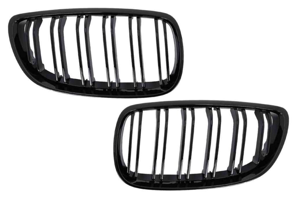 Βλησαρούλης Car Center - Front Kidney Grilles suitable for BMW 3 Series E92 E93 Coupe Convertible NonLCI (2006-2009) Double Stripe M-Package Sport Design