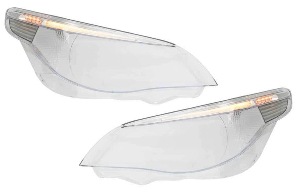 Βλησαρούλης Car Center - Headlights Lenses Glass Right & Left Side suitable for BMW 5 Series E60 Limousine E61 Touring Non-LCI (2003-03.2007)