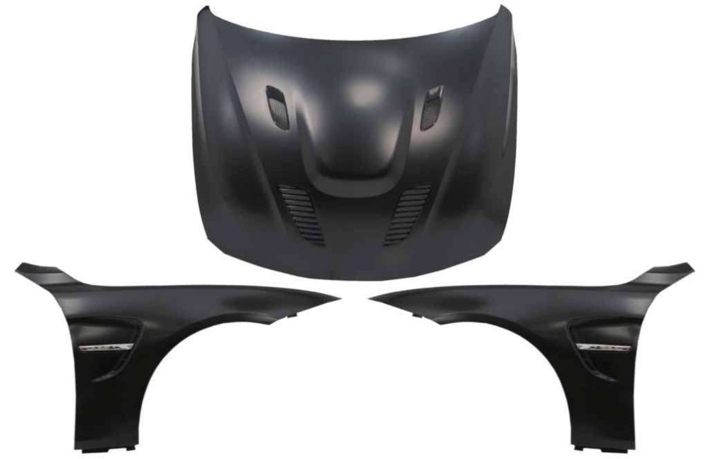 Βλησαρούλης Car Center - Hood Bonnet with Front Fenders Black Chrome suitable for BMW 4 Series F32 F33 F36 (2011-2019) M4 GTS Look