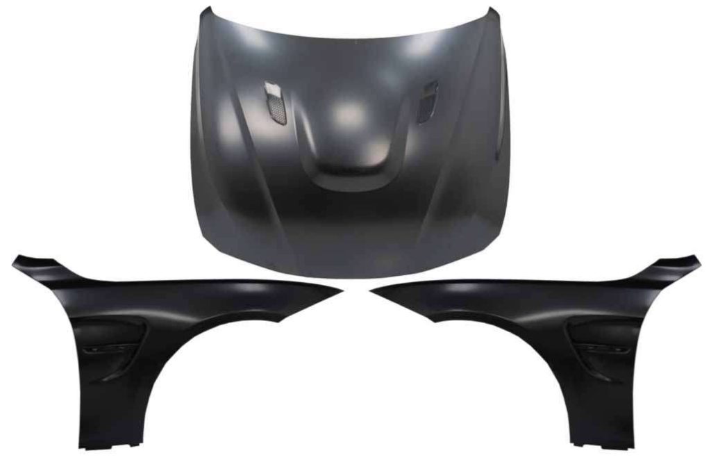 Βλησαρούλης Car Center - Hood Bonnet with Front Fenders Black suitable for BMW 4 Series F32 F33 F36 (2013-2017) M3 M4 GTS Look