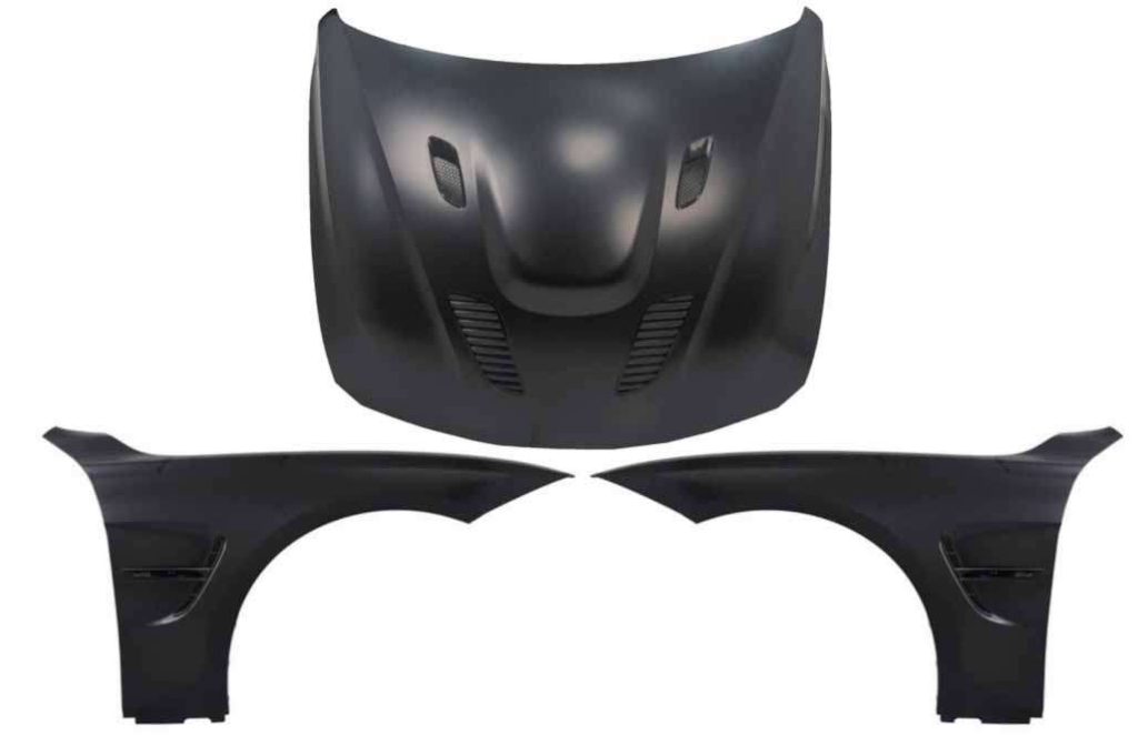 Βλησαρούλης Car Center - Hood Bonnet with Front Fenders Black suitable for BMW 3 Series F30 F31 (2011-2019) M3 GTS Look