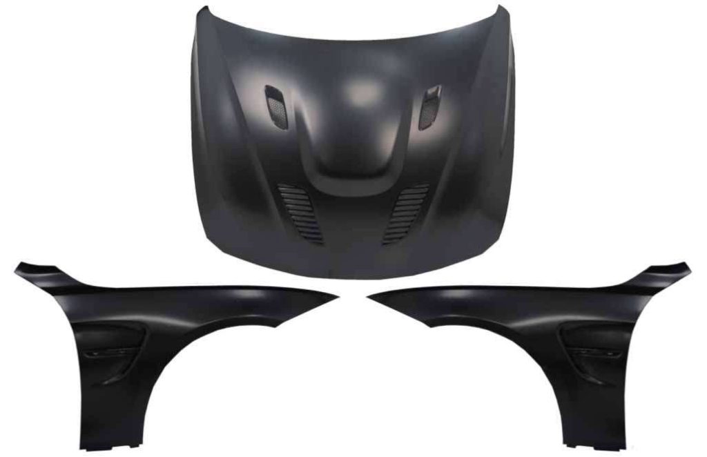 Βλησαρούλης Car Center - Hood Bonnet with Front Fenders Black suitable for BMW 4 Series F32 F33 F36 (2011-2019) M4 GTS Look