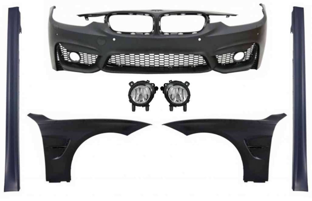 Βλησαρούλης Car Center - Kit Front Bumper with Fog Light and Front Fenders suitable for BMW 3 Series F30 F31 Non LCI & LCI (2011-2018)  Sport EVO Design