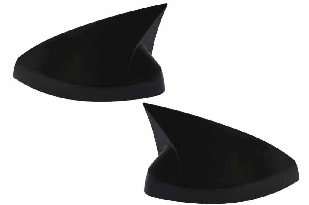 Βλησαρούλης Car Center - Mirror Covers suitable for Audi A3 8V RS3 Cabriolet Limousine Sportback (2012-2019) Bat Look Piano Black