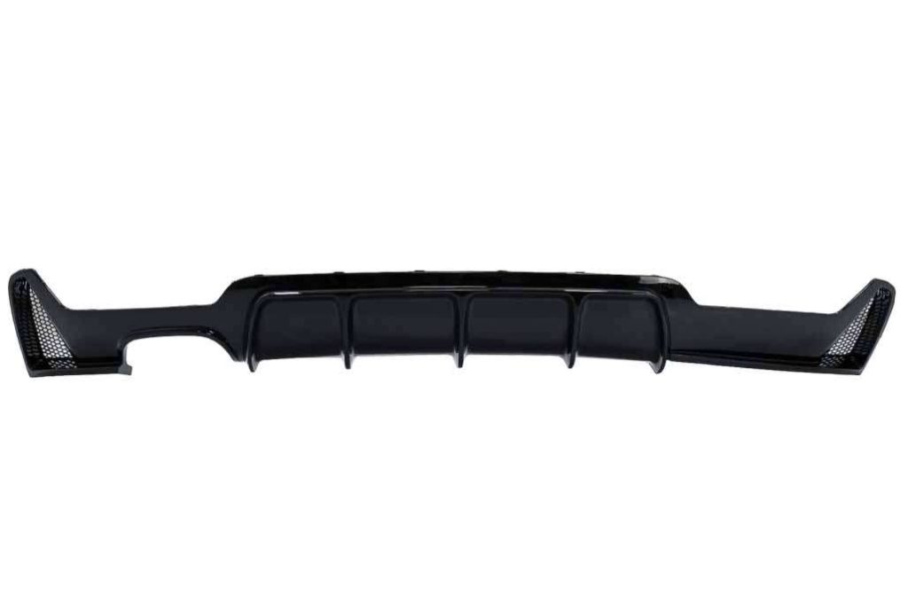 Βλησαρούλης Car Center - Rear Bumper Diffuser suitable for BMW 4 Series F32 F33 F36 (2013-2019) Coupe Cabrio M Design Left Double Outlet Piano Black