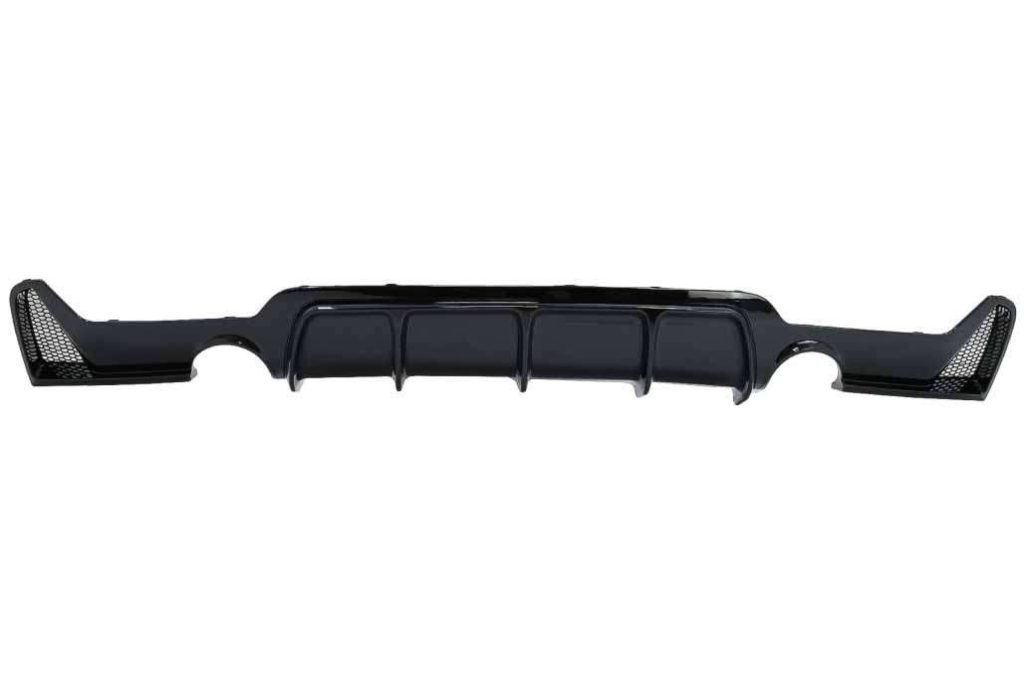 Βλησαρούλης Car Center - Rear Bumper Diffuser suitable for BMW 4 Series F32 F33 F36 (2013-2019) Coupe Cabrio M Design Twin Single Outlet Piano Black