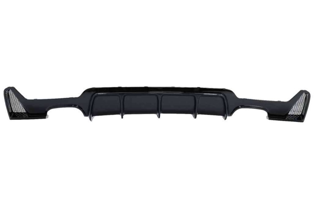 Βλησαρούλης Car Center - Rear Bumper Diffuser suitable for BMW 4 Series F32 F33 F36 (2013-2019) Coupe Cabrio M Design Twin Double Outlet Piano Black