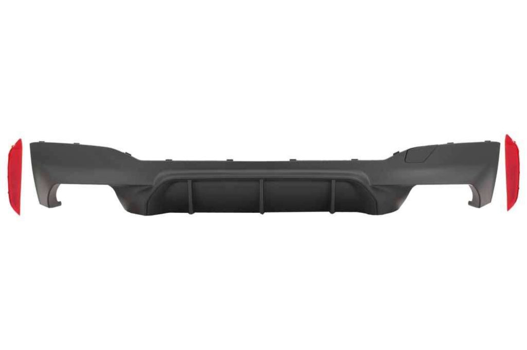 Βλησαρούλης Car Center - Rear Bumper Diffuser suitable for BMW 5 Series G30 G31 Limousine/Touring (2017-up) M5 Design Matte Black