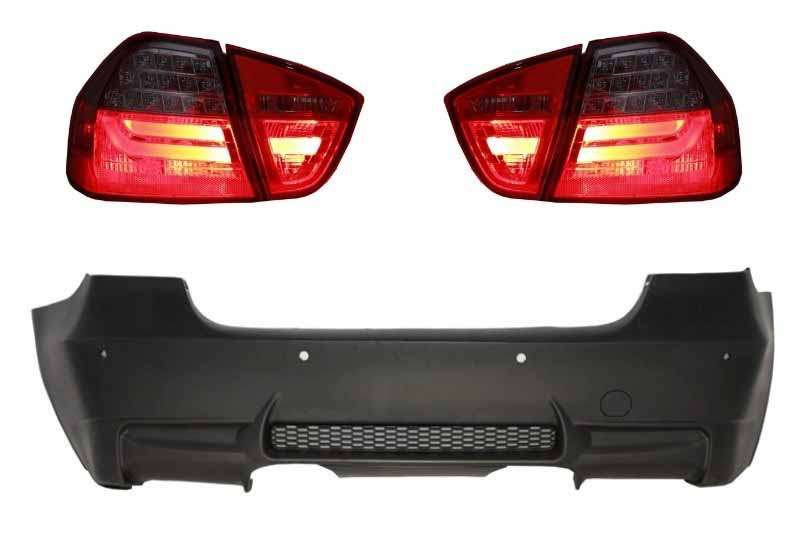 Βλησαρούλης Car Center - Rear Bumper M3 Design with PDC LED Taillights Red/Smoke suitable for BMW 3 Series E90 2005-2008