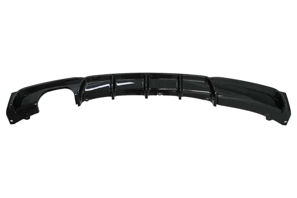 Βλησαρούλης Car Center - Rear Bumper Spoiler Piano Black Valance Diffuser suitable for BMW 3 Series F30 F31 (2011-up) M-Performance Design Left Double Outlet