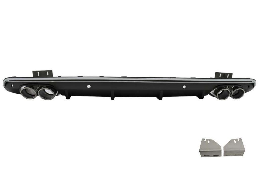 Βλησαρούλης Car Center - Rear Bumper Spoiler Valance Diffuser Double Outlet suitable for Audi Q5 8R Facelift (2013-2016) S-Line Bumper
