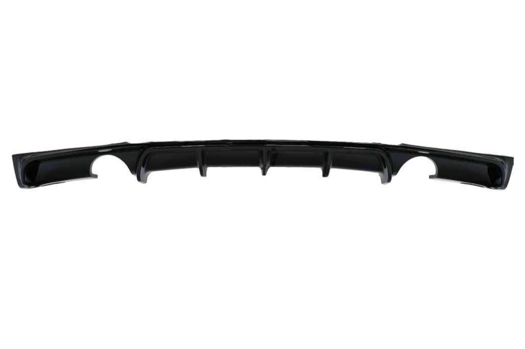 Βλησαρούλης Car Center - Rear Bumper Spoiler Valance Diffuser Double Outlet for Single Exhaust suitable for BMW 3 Series F30 F31 (2011-2019) M Design Piano Black