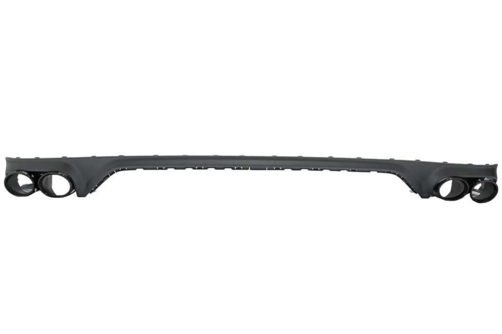 Βλησαρούλης Car Center - Rear Bumper Spoiler Valance Diffuser Double Outlet suitable for Audi Q8 S-Line (2018-up) Black Tips