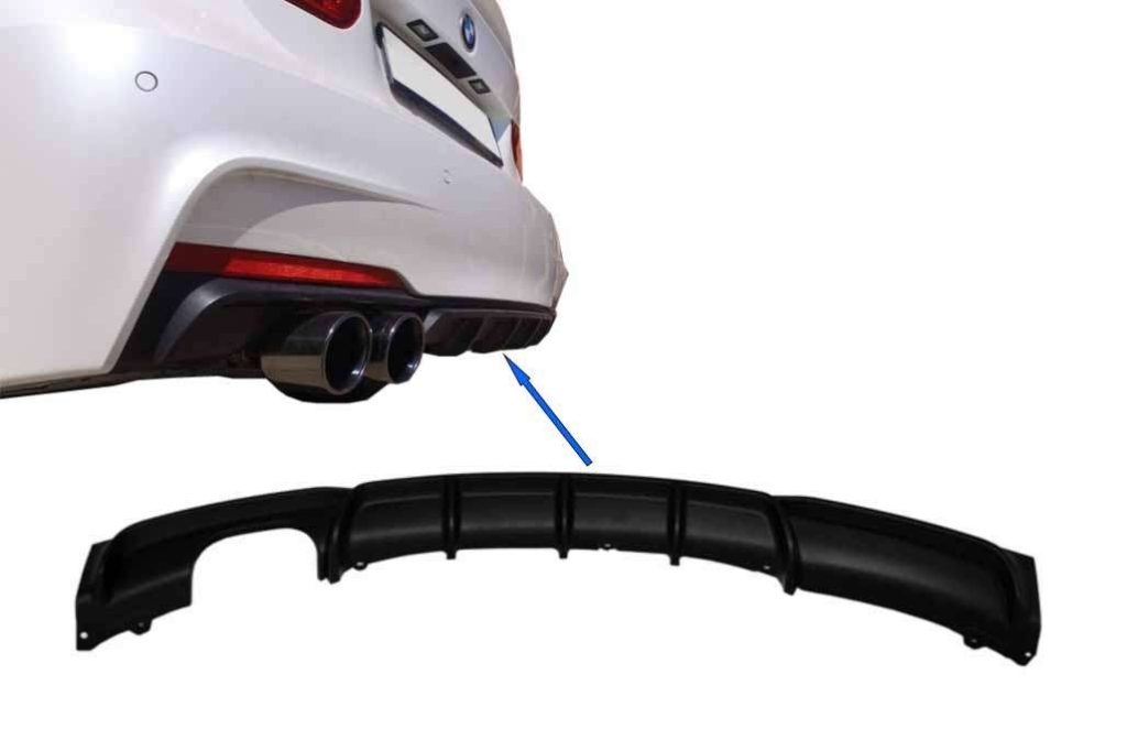 Βλησαρούλης Car Center - Rear Bumper Spoiler Valance Diffuser suitable for BMW 3 Series F30 F31 (2011-up) M-Performance Design Left Outlet