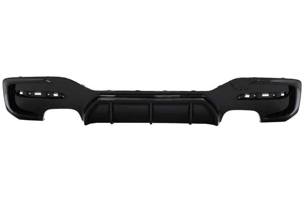 Βλησαρούλης Car Center - Rear Bumper Spoiler Valance Diffuser Twin Double Outlet suitable for BMW 1 Series F20 F21 LCI (2015-2019) Piano Black