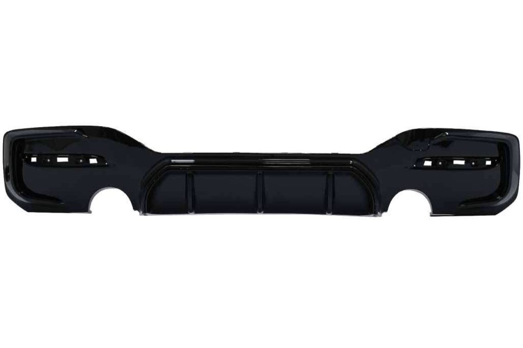 Βλησαρούλης Car Center - Rear Bumper Spoiler Valance Diffuser Twin Outlet Single suitable for BMW 1 Series F20 F21 LCI (2015-2019) Piano Black