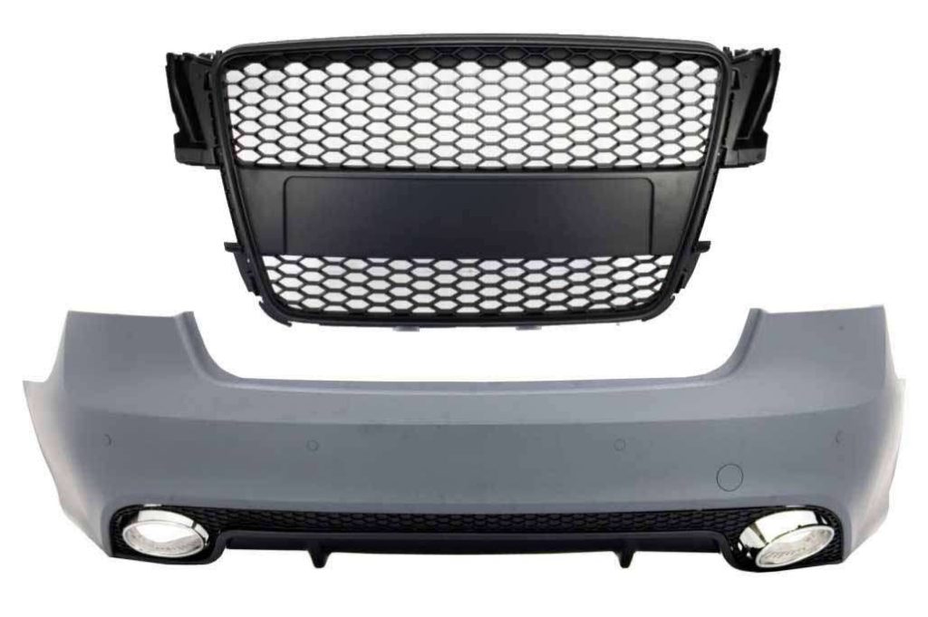 Βλησαρούλης Car Center - Rear Bumper suitable for AUDI A5 S5 8T (2007-2011) RS5 Design With Badgeless Front Grille Matte Black