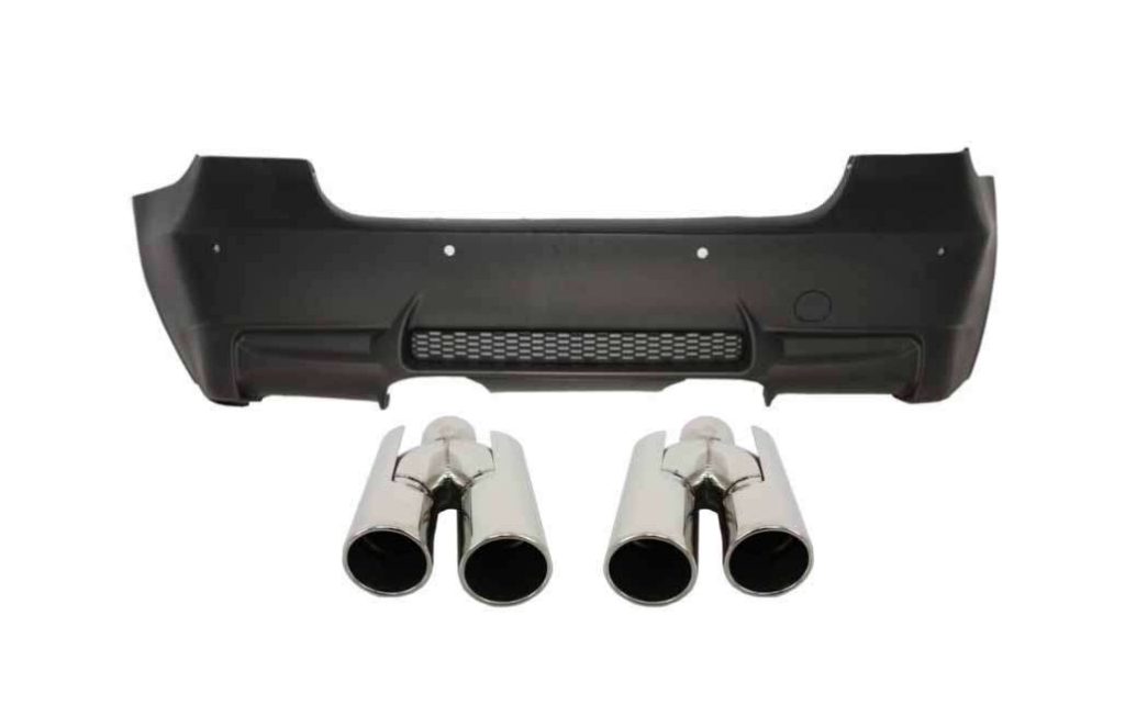 Βλησαρούλης Car Center - Rear Bumper suitable for BMW 3 Series E90 (2004-2011) Middle Exhaust Muffler Tips M3 Design with PDC