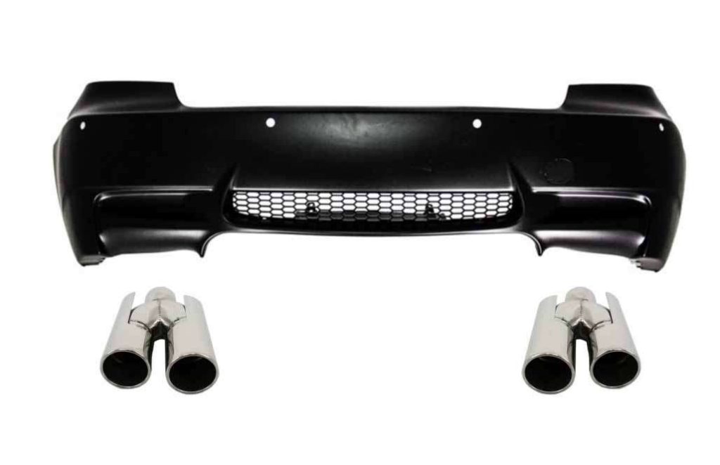 Βλησαρούλης Car Center - Rear Bumper suitable for BMW 3 Series E92 E93 (2006-2010) with Exhaust Muffler Tips M3 Design