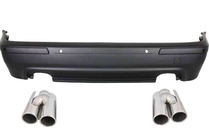 Βλησαρούλης Car Center - Rear Bumper suitable for BMW 5 Series E39 (1995-2003) Double Outlet M5 Design with PDC and Exhaust Muffler Tips