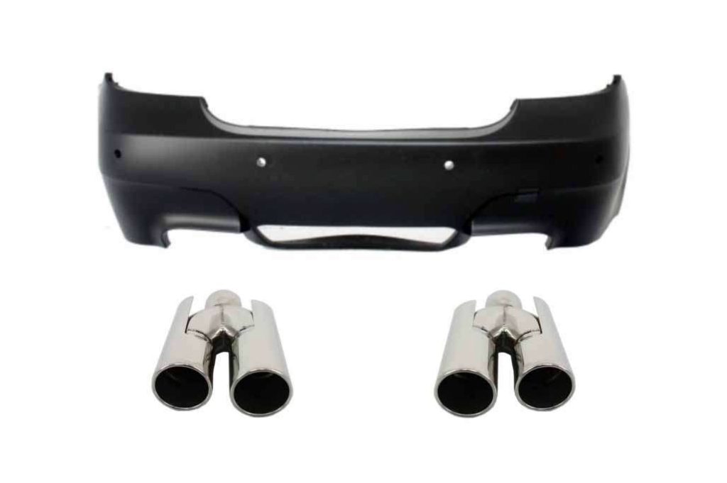 Βλησαρούλης Car Center - Rear Bumper suitable for BMW 5 Series E60 (2003-2007) M5 Design PDC with Exhaust Muffler Tips