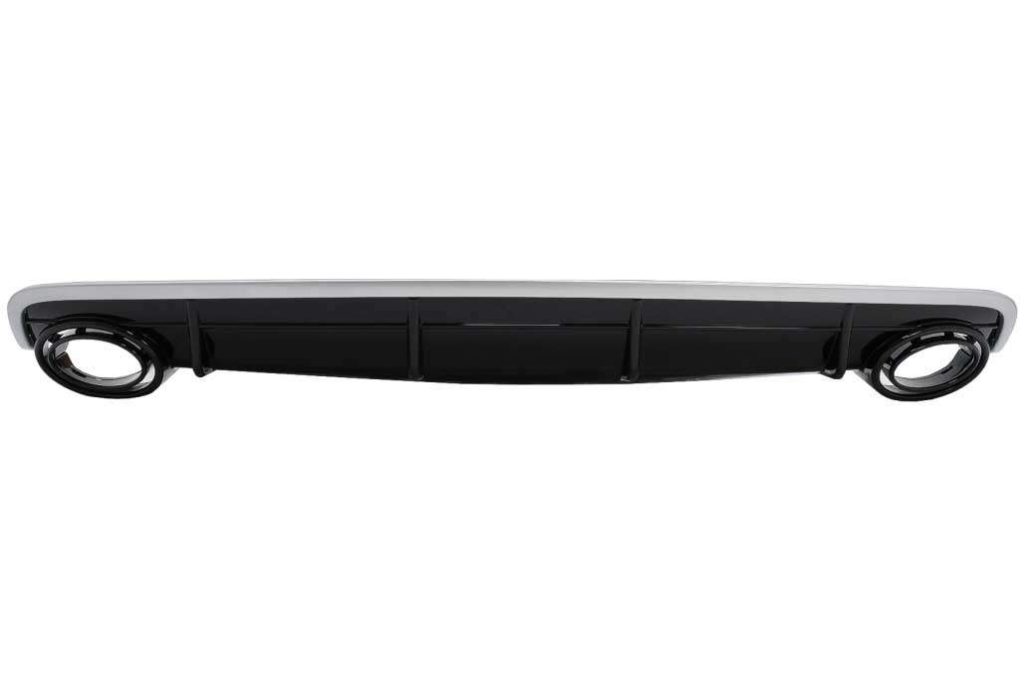 Βλησαρούλης Car Center - Rear Bumper Valance Diffuser Double Outlet suitable for Audi Q7 SUV 4M (2015-2019) S-Line Bumper