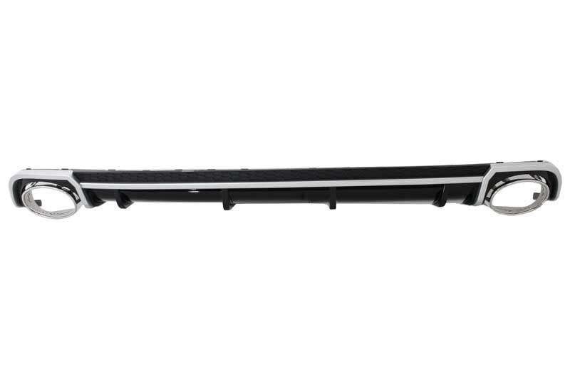 Βλησαρούλης Car Center - Rear Bumper Valance Diffuser Exhaust Tips suitable for Audi A4 B9 8W (2016-2018) Sedan Avant RS4 Design